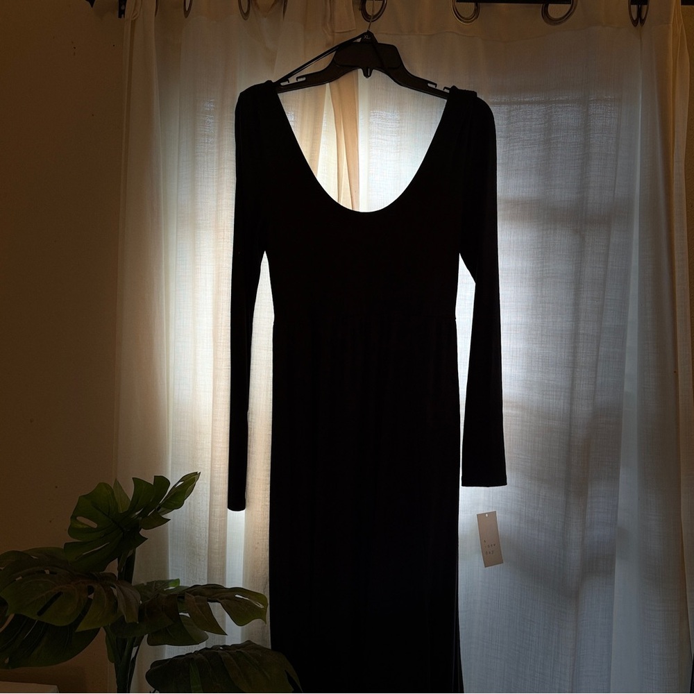 NWT a new day Black Long Sleeve Dress - Picture 4 of 9